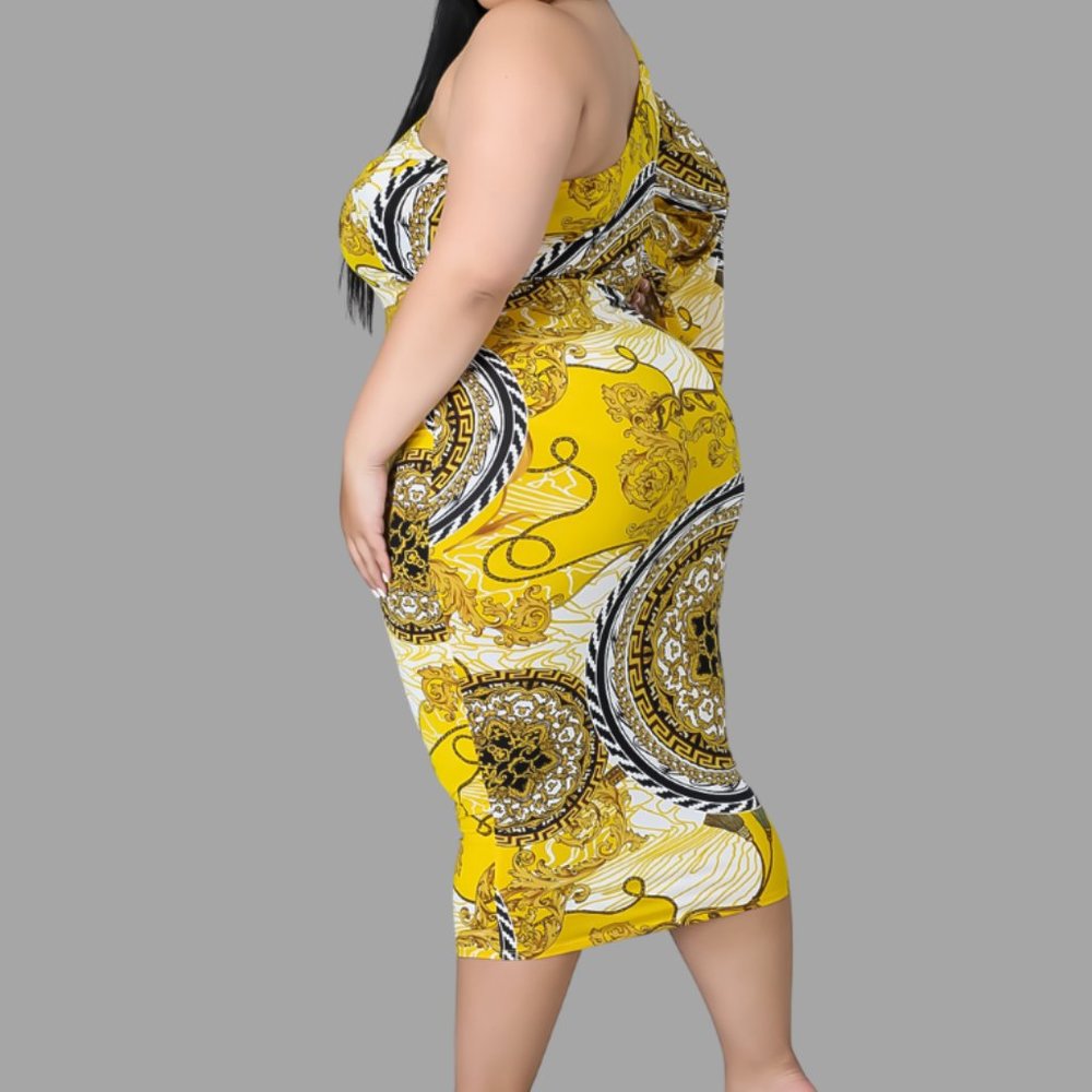 Take Me Out Yellow Dress Plus Size
